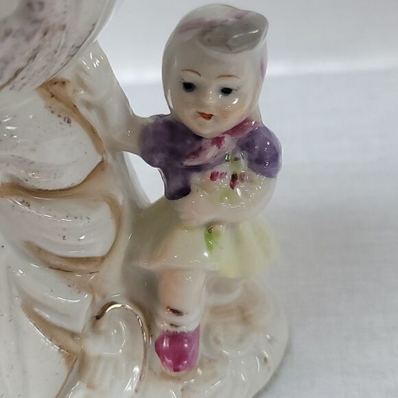 Antique Collectible Pico Design Boy/Girl Flower Vase - Picture 8 of 17